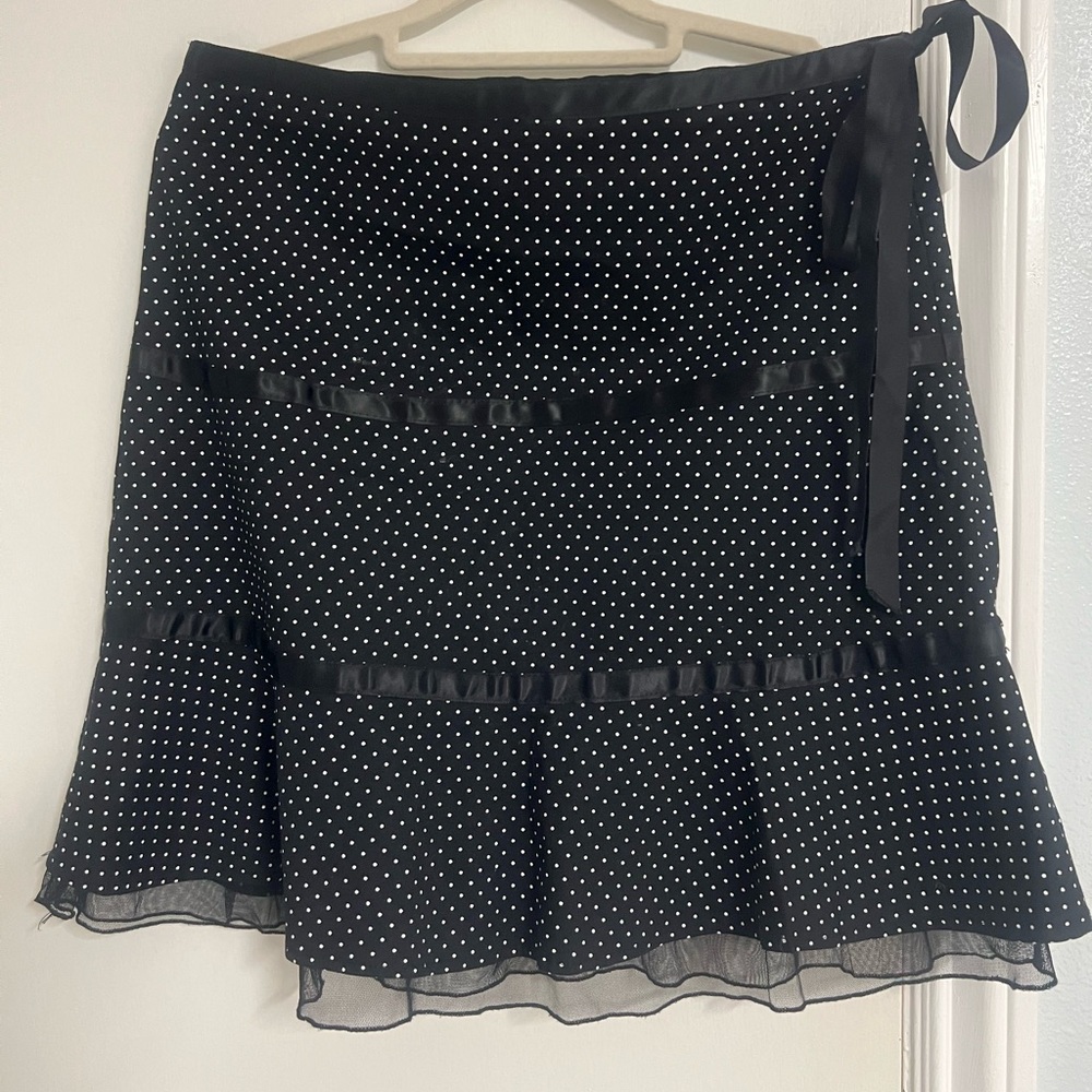 Black Polka Dot Women's Skirt